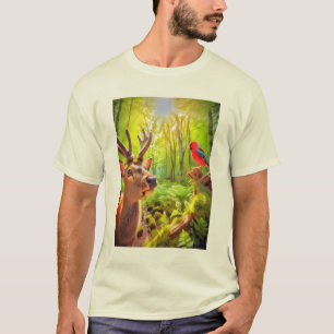 Curious deer in the Jungle  T-Shirt