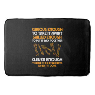 Curious Enough To Take It Apart Car Auto Garage Me Bath Mat