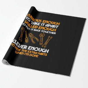 Curious Enough To Take It Apart Car Auto Garage Me Wrapping Paper