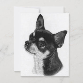 Curious Eyes - Hand Painted Chihuahua Postcard