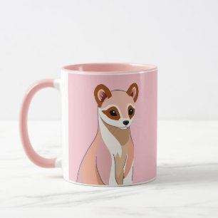 Curious Ferret Pastel Colours Mug