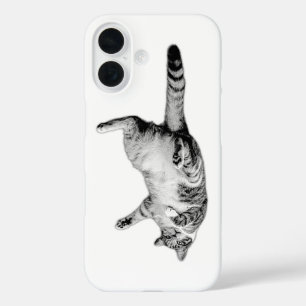 Curious Flip in Black and White iPhone 16 Case
