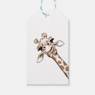 Curious Giraffe Art Gift Tags