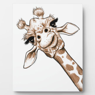 Curious Giraffe Art Plaque
