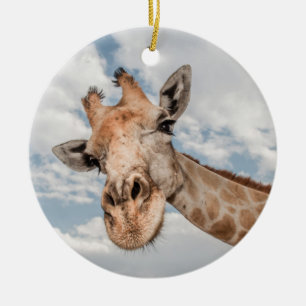 Curious Giraffe Ceramic Ornament