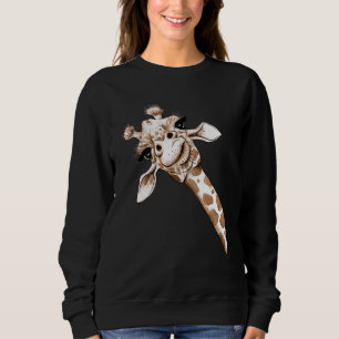 Curious Giraffe  Funny Zoo Animal Costume Gift Sweatshirt