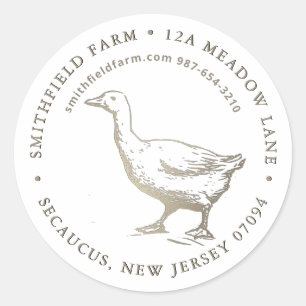 Curious Goose Farm or Business Label 