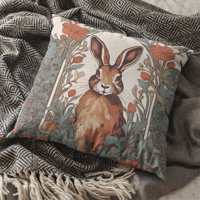 Curious Hare William Morris Inspired Floral Cushion (Creator Uploaded)