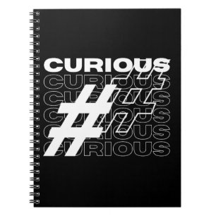 Curious Hashtag Typography Notebook