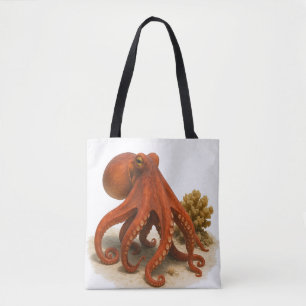 Curious in Coral Sands Tote Bag
