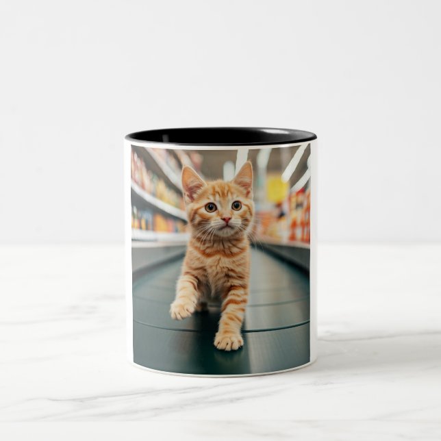 Curious Kitten Conveyor Caper Mug (Center)