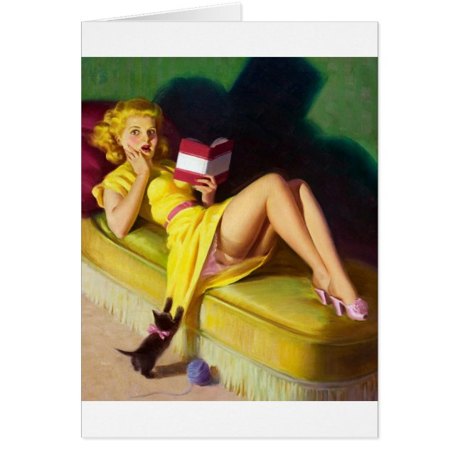 Curious Kitten Pin Up (Front)