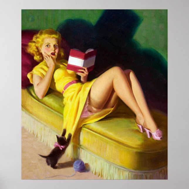 Curious Kitten Pin Up Poster (Front)