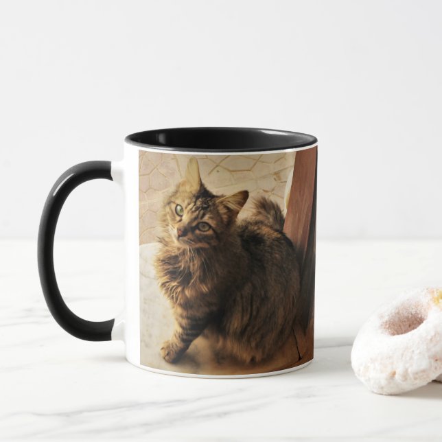 Curious Kitty  Mug (With Donut)