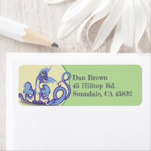 Curious lil Dragon Return Address Label