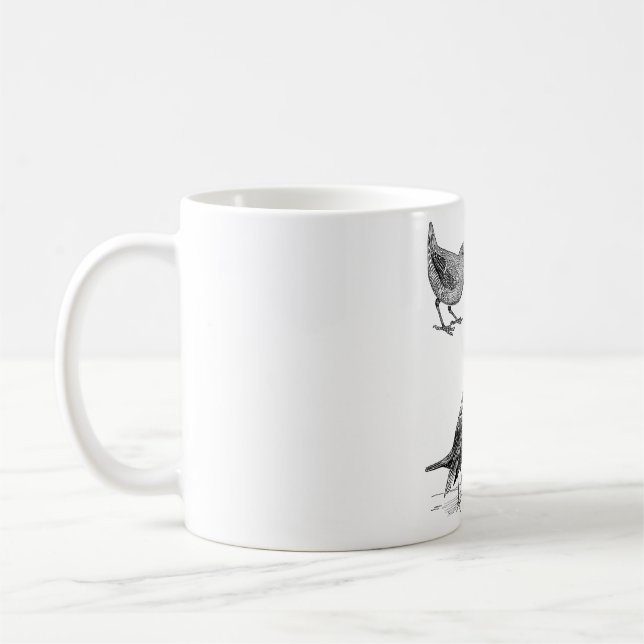 Curious little bird friends coffee mug (Left)