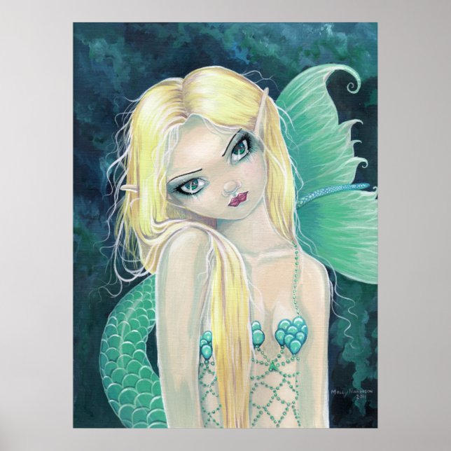Curious Mermaid Poster by Molly Harrison (Front)