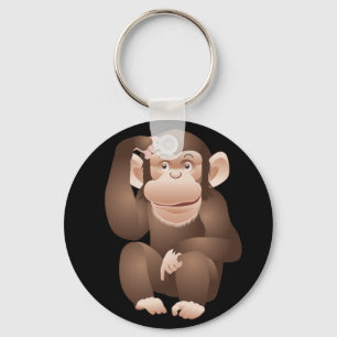 Curious Monkey Key Ring