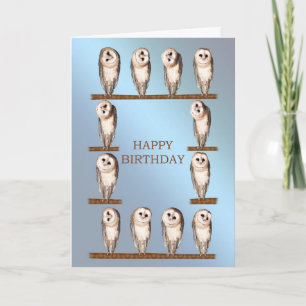 Curious owls card. card