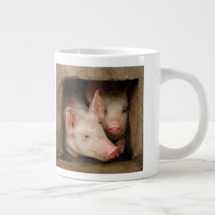 Curious Piglets Large Coffee Mug