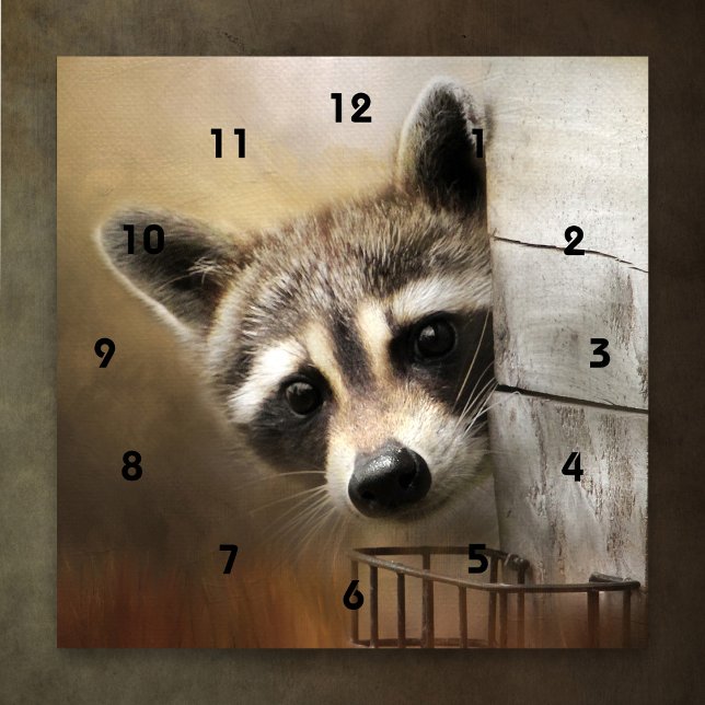 Curious Raccoon Wall Clock (Creator Uploaded)