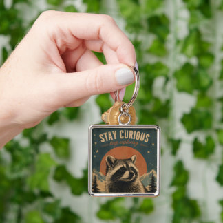 Curious Racoon Vintage  Key Ring