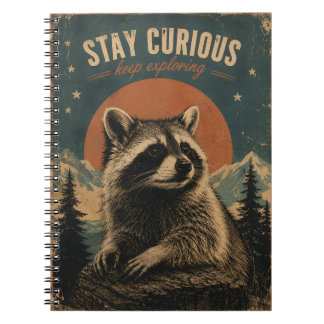Curious Racoon Vintage  Notebook