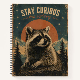 Curious Racoon Vintage  Notebook