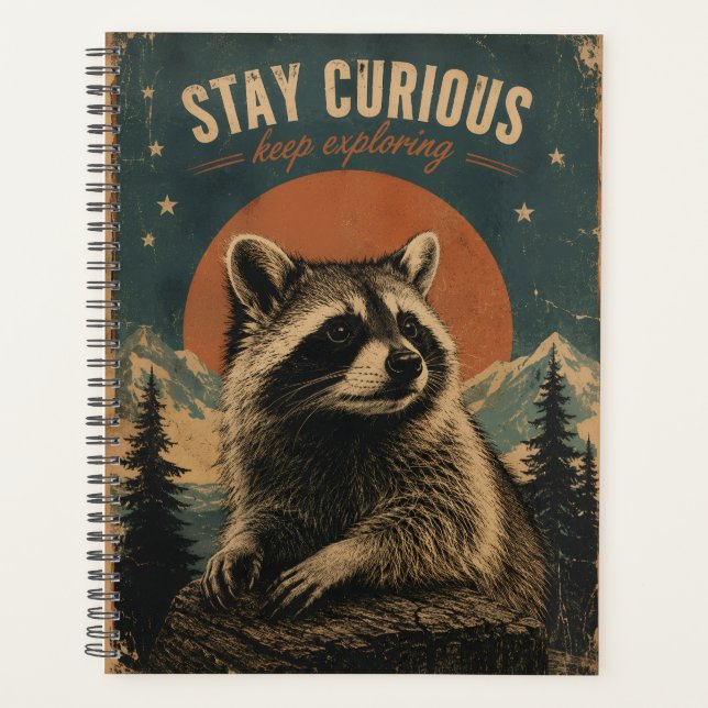 Curious Racoon Vintage  Planner (Front)
