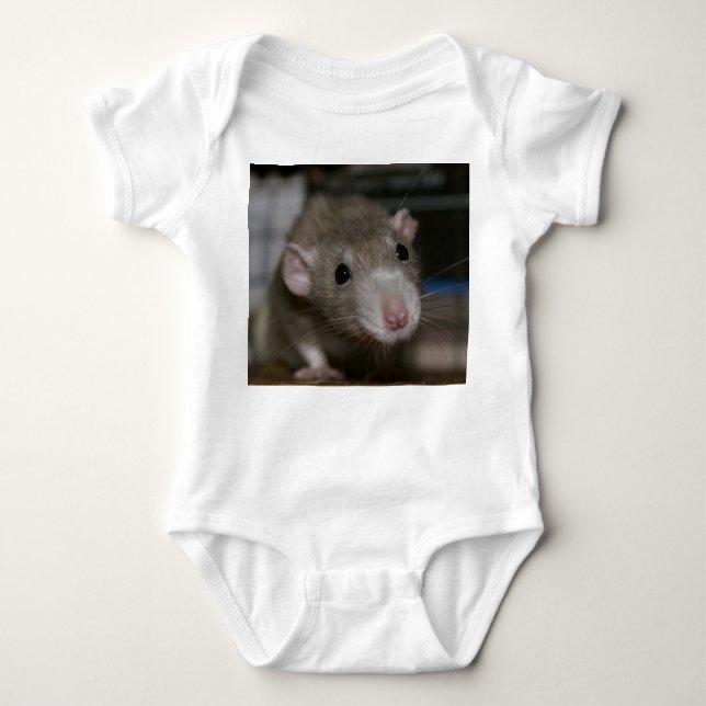 Curious Rat Baby Bodysuit (Front)