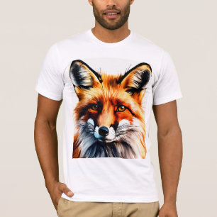 Curious Red Fox Peeking T-Shirt
