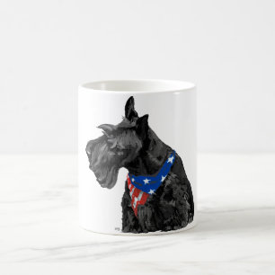 Curious Scottish Terrier Patriotic Coffee Mug