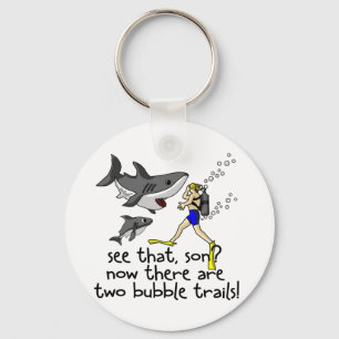 Curious Sharks Key Ring