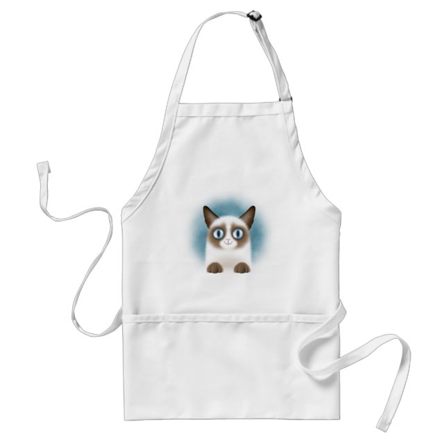 Curious Siamese Kitten Standard Apron (Front)