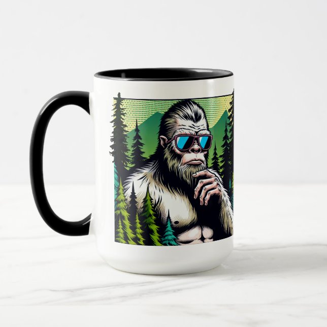 Curious Squatch with Sunglasses Mug (Left)