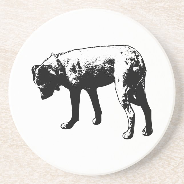 Curious Terrier Mix Coaster (Front)