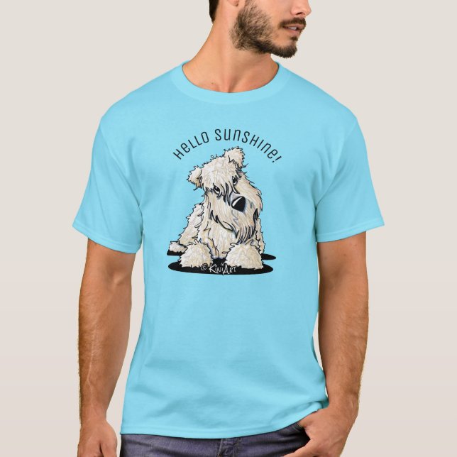 Curious Wheaten Terrier Mens T-Shirt (Front)