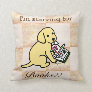 Curious Yellow Labrador Puppy Cushion