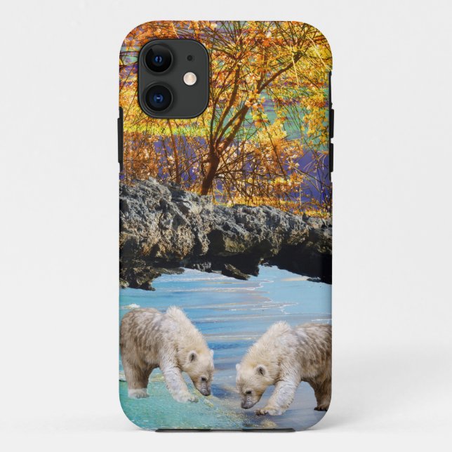 Curious Young Polar Bears, Case-Mate iPhone Case (Back)