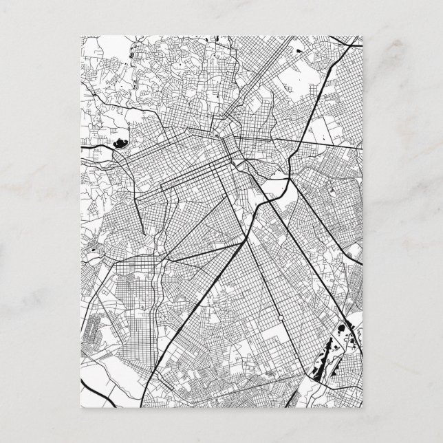 Curitiba Brazil Map Postcard (Front)