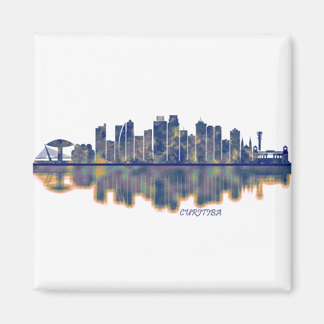 Curitiba Skyline Magnet (Front)