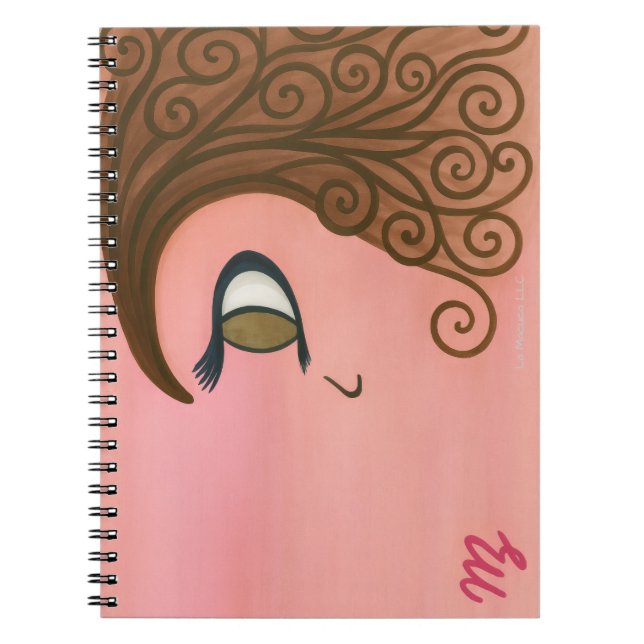 Curl Girl normal notebook (Front)