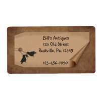 Curl Tag Crows Product Label
