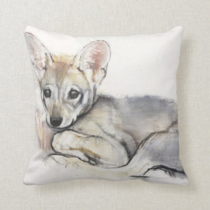 Curled Arabian Wolf Pup 2009 Cushion