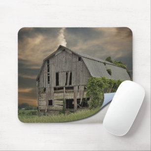 Curled Barn Photo Mouse Pad