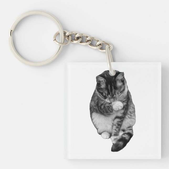 Curled Calm Keychain (Front)