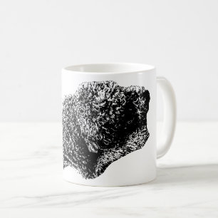Curled Serenity in Ink Coffee Mug