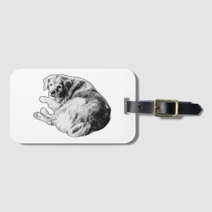 Curled Traveler, Calm Trip Luggage Tag