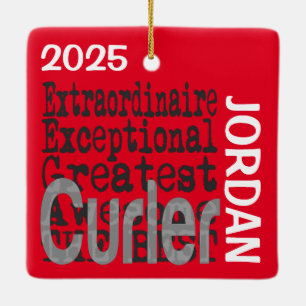 Curler Extraordinaire Ceramic Ornament