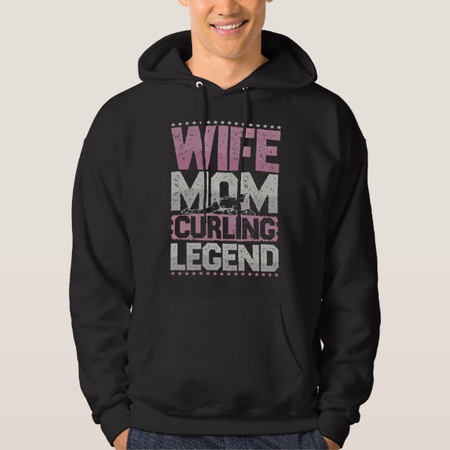 Curler Wife Mom Curling Legend Curling Women s Hoodie (Front)